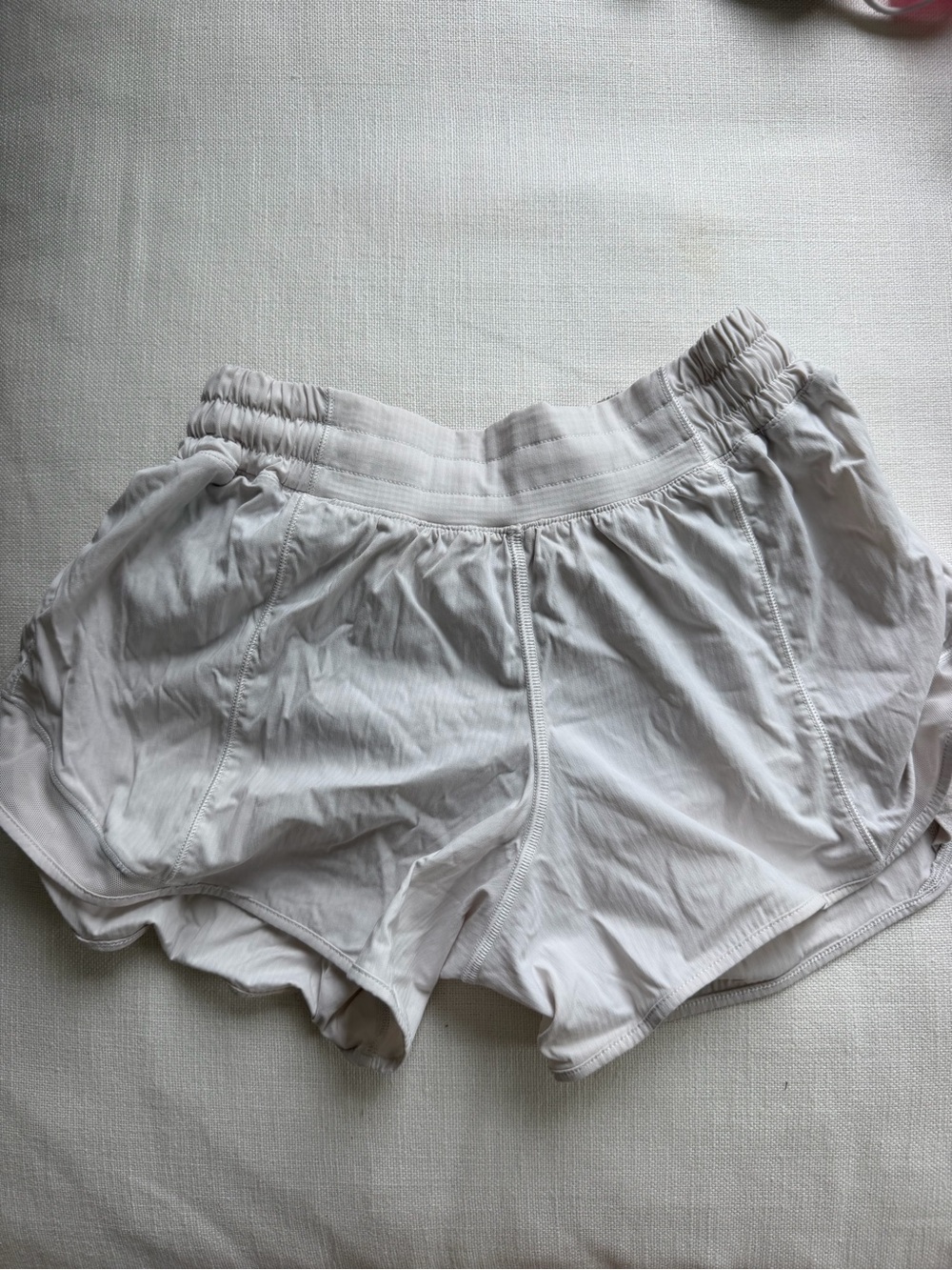 Lululemon White Women's Athletic Shorts - Elastic Waist